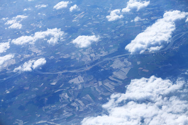 istock Landscape with river in Thailand seen from high altitude 1014686730