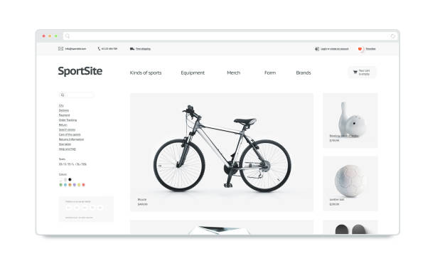 istock Sport webstore site template mock up isolated 1014697378