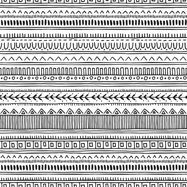 Seamless oriental pattern. Ethnic monochrome vector background. Seamless oriental pattern. Ethnic monochrome vector background. african pattern stock illustrations
