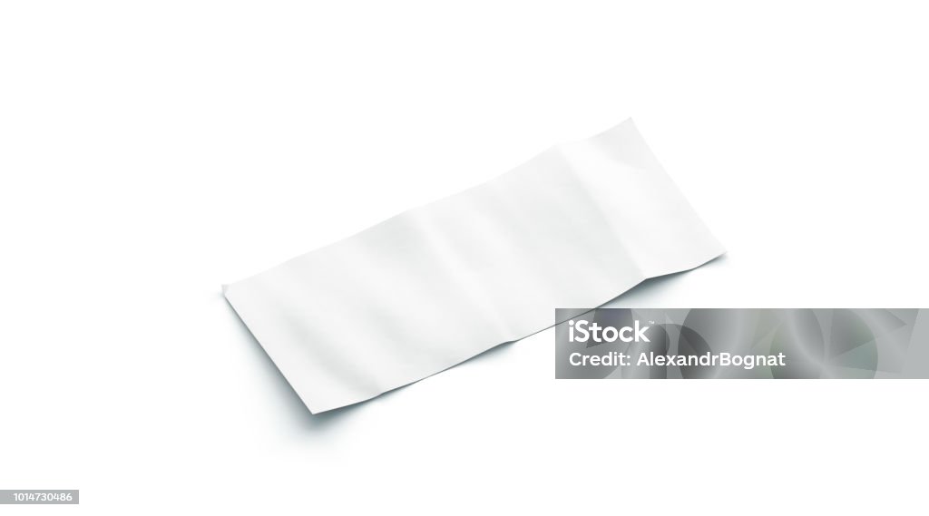 Bill Note Empty Blank White Banknote Mock Up Isolated Side View Stock Photo - Download ...