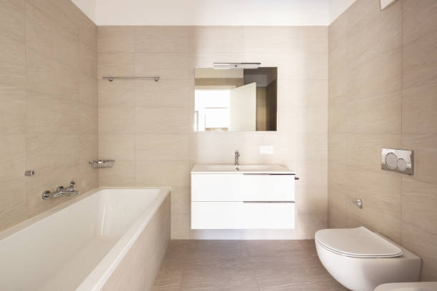 istock Interior of modern apartment, nobody inside, bathroom 1014733434