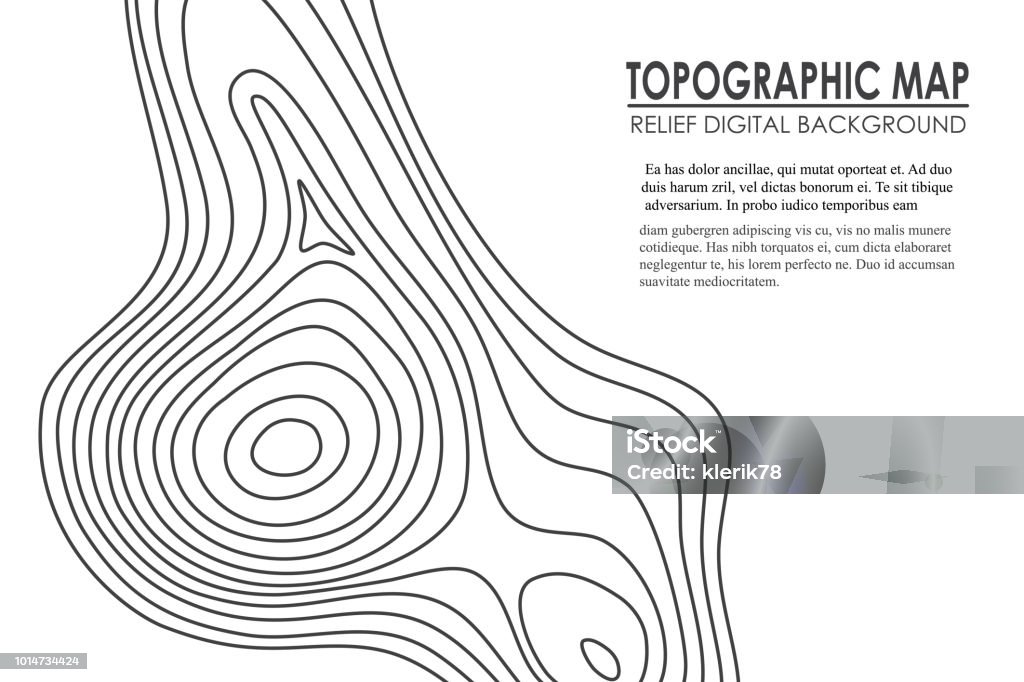Topographic Screen Topographic Map Contour Background Line Map With Elevation Geographic ...