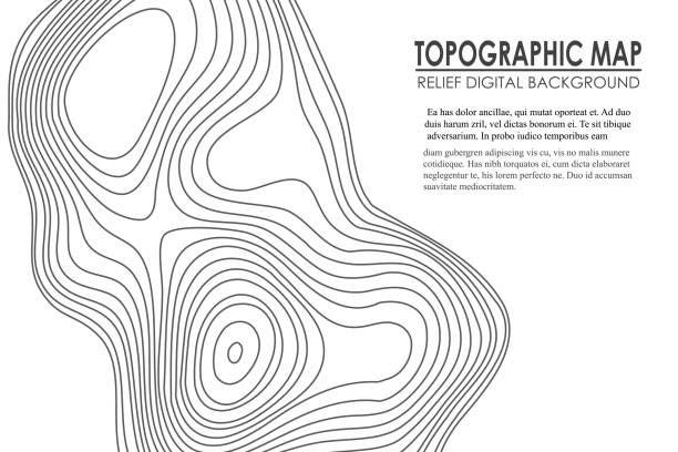 Topographic map contour background. Line map with elevation. Geographic World Topography map grid abstract vector illustration Topographic map contour background. Line map with elevation. Geographic World Topography map grid abstract vector illustration. contour line stock illustrations