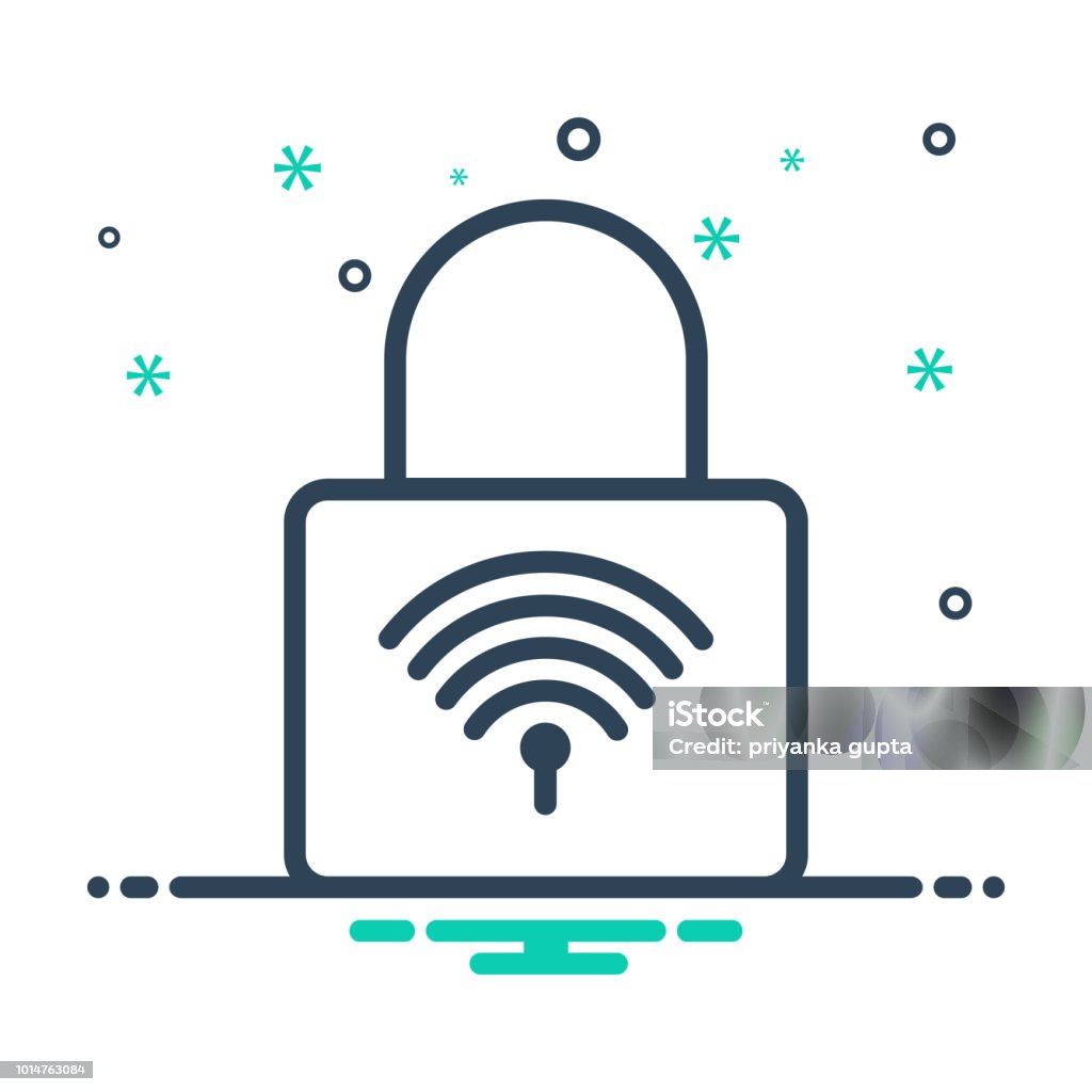 Securing Line Secure Line Stock Illustration - Download Image Now - Cut Out, Data ...