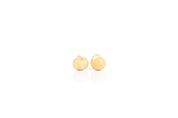 Raw chickpeas kabuli isolated on white