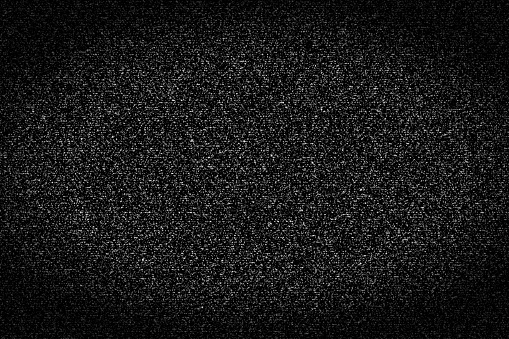 Dark black and white television static