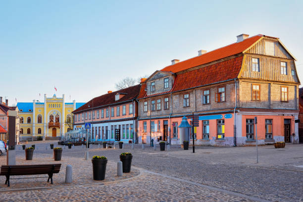 istock Town Hall at Central Square in Kuldiga Latvia 1014779294