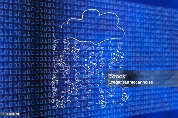 Rain Of Browser Cookies And Binary Code Stock Photo - Download Image ...