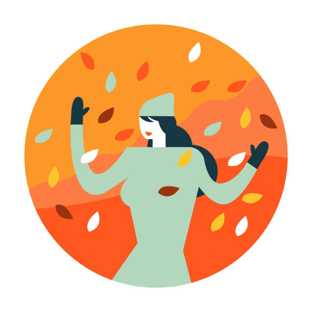 istock Woman enjoying with falling  Autumn leaves. 1014795546