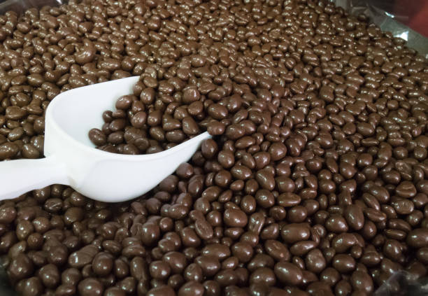istock Brown chocolate balls in the shop. 1014811132