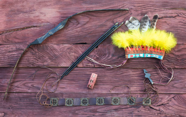 istock bow with arrows of American Indian Apache 1014819708
