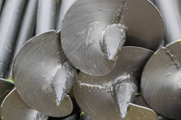 istock Construction material piles for building foundations for houses 1014822128