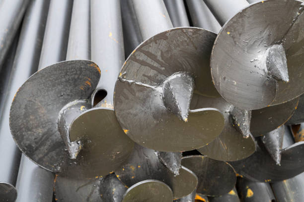 istock Construction material piles for building foundations for houses 1014822140