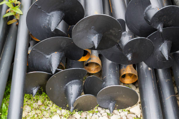 istock Construction material piles for building foundations for houses 1014822376