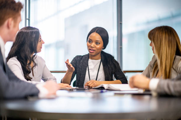 istock Woman Holding A Meeting 1014823092