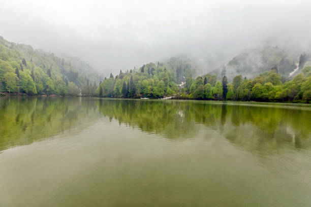 Borcka is a view of the waterfall on the way to Karagol, Artvin, Turkey.