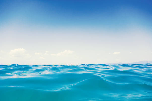 istock Sea wave close up, low angle view water background 1014827266