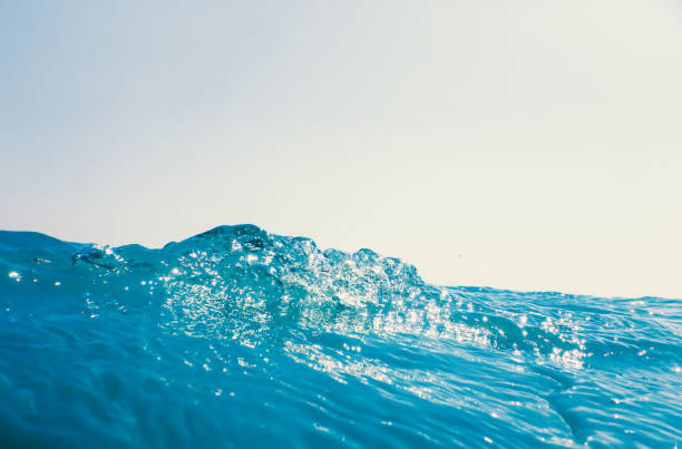 istock Sea wave close up, low angle view water background 1014827660