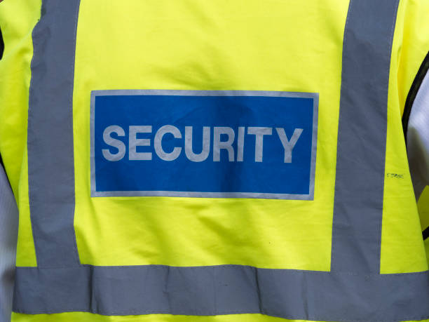 istock Rear View of Security Guard Vest 1014833948
