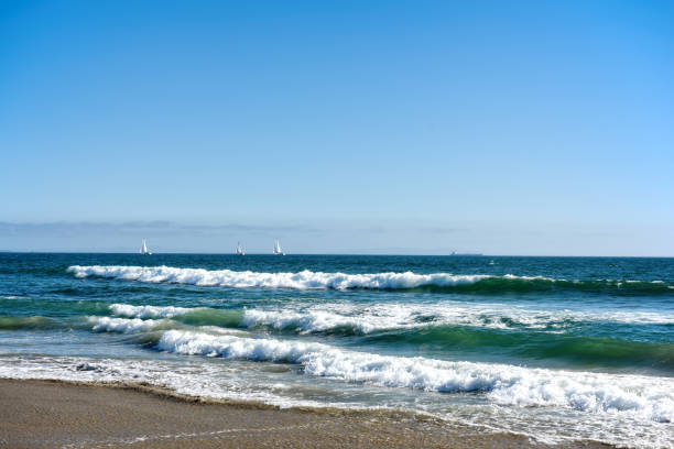 playa de venice en los ángeles, ca, usa - venice california santa monica pier sunset beach fotografías e imágenes de stock
