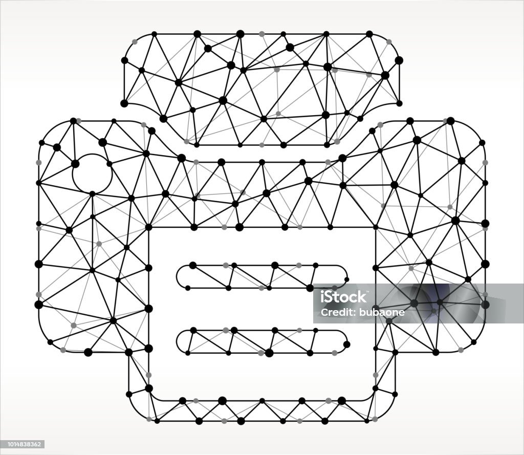 Printer Triangle Node Black And White Pattern Stock Illustration ...