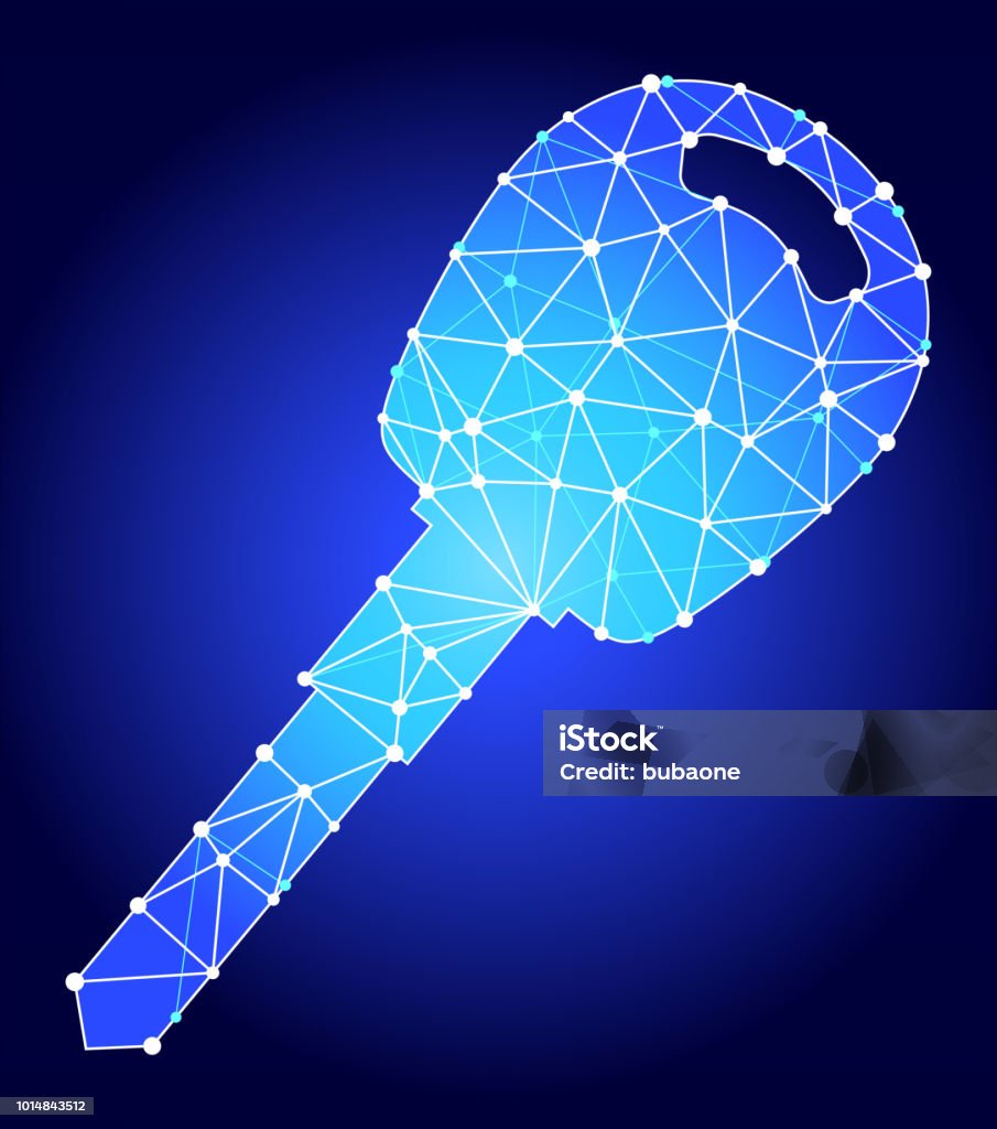 Triangle Key Image Key Blue Triangle Node Vector Pattern Stock Illustration - Download ...