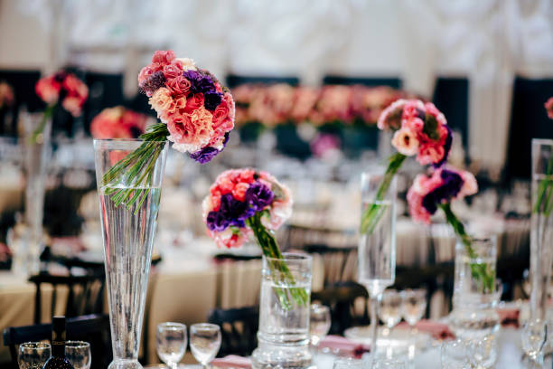 istock Luxury table settings for fine dining with and glassware 1014846658