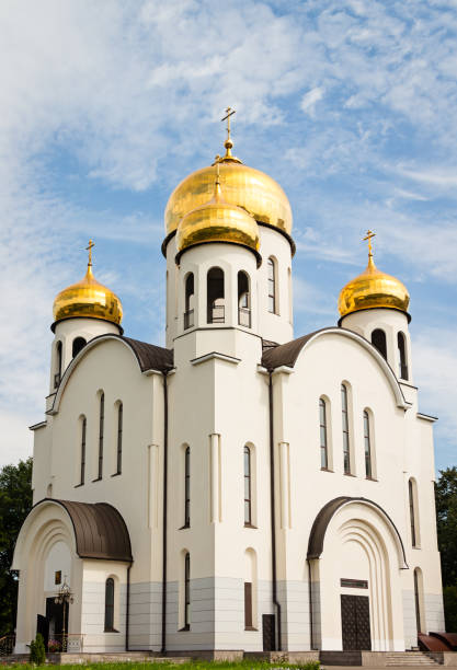 orthodox church - patriarchal cross imagens e fotografias de stock
