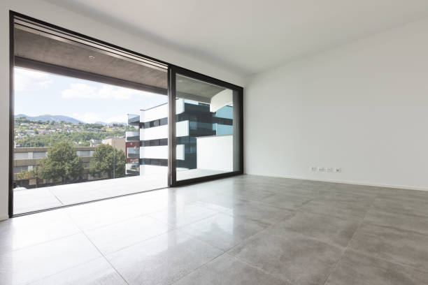 istock Interiors of modern apartment, empty room 1014850784