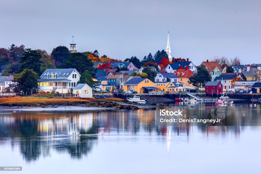 Autumn in Portsmouth, New Hampshire Portsmouth is the third oldest city in the United States and is a historic seaport and popular summer tourist destination only 60 miles from Boston Portsmouth - New Hampshire Stock Photo
