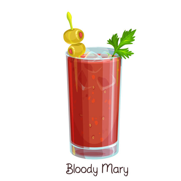 ilustrações, clipart, desenhos animados e ícones de coquetel bloody mary - 3670