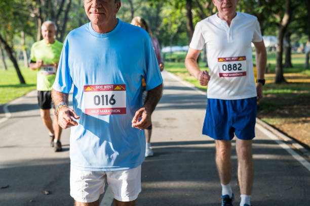 istock Senior athletes running in the park 1014852014