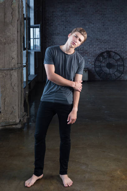 istock Male model at a professional interior photostudio 1014852340