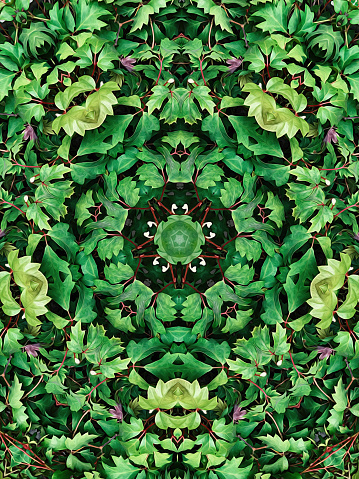Kaleidoscopic oil painted background
