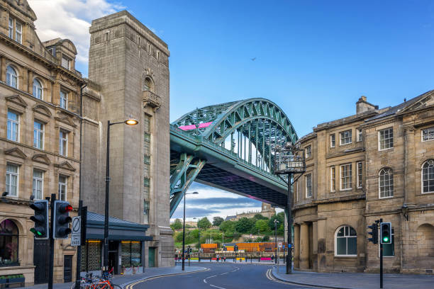 Tyne Bridge The Tyne Bridge across the Tyne River between Newcastle and Gateshead Quayside's in the north east of England quayside photos stock pictures, royalty-free photos & images