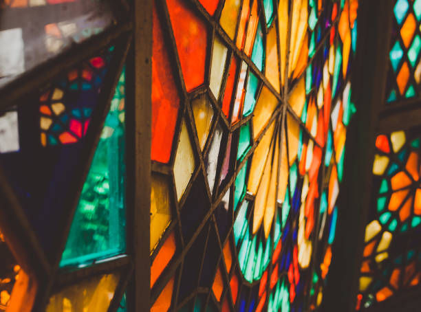 istock Dreamy colors of stained glass 1014875334