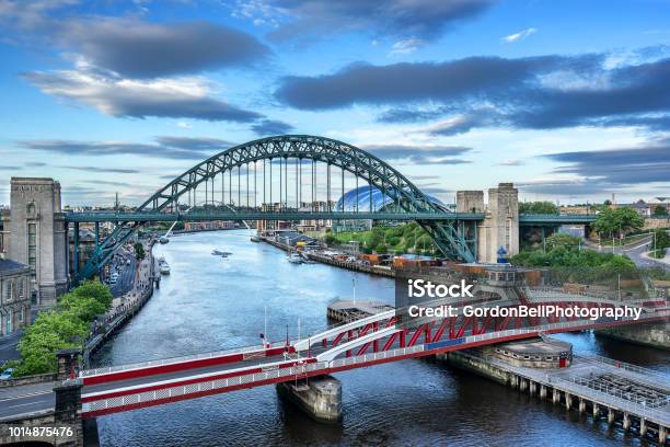 Swing Bridge Stock Photo - Download Image Now - Newcastle-upon-Tyne, England, Tyne Bridge