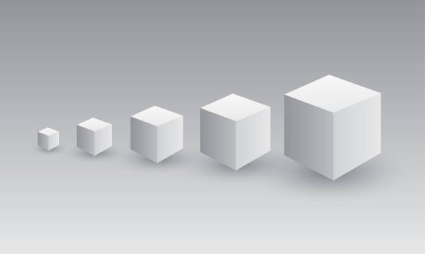 istock A set of gray or black and white cube box showing growth in business and success vector illustration 1014880174