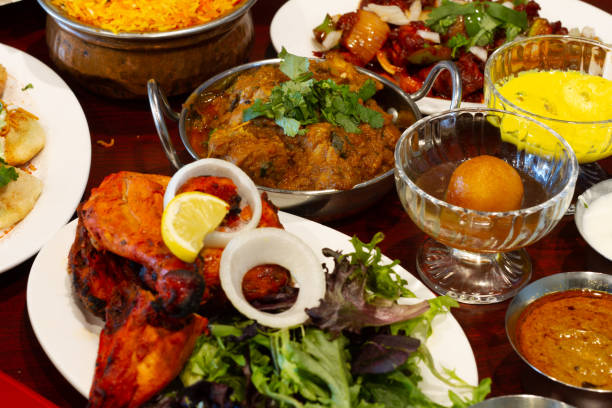 istock Indian food on a table with Dosa 1014884076