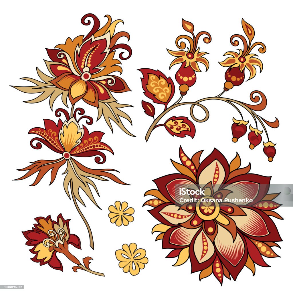 Ilustración de Conjunto De Flores Decorativas Vintage Con Hojas y más Vectores Libres de Derechos de Abstracto - Abstracto, Adorno de navidad, Arte - iStock Ilustración de Conjunto De Flores Decorativas Vintage Con Hojas y más Vectores Libres de Derechos de Abstracto - Abstracto, Adorno de navidad, Arte - iStock
