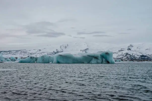 Some Icebergs in Jökulsárlón glacier lagoon in Iceland