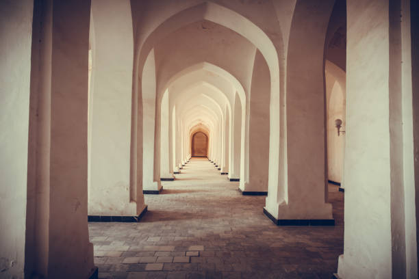 istock Arched hallway perspective at Mir-i-Arab medressa 1014908398