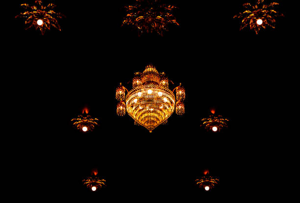 chandelier ornamental light fixture designed to be mounted on ceilings