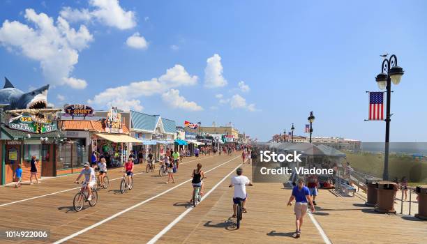 Ocean City Boardwalk En New Jersey Estados Unidos Foto de stock y más banco de imágenes de Nueva Jersey - Nueva Jersey, Paso Entablado, Ocean City - Nueva Jersey