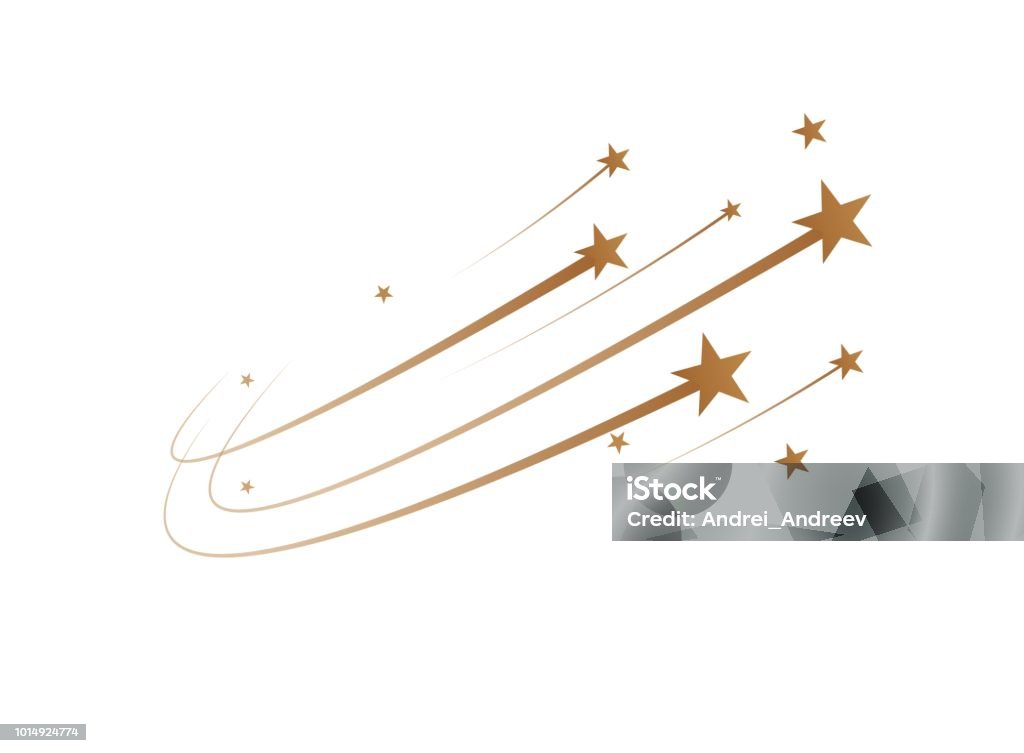 Las estrellas cae son un simple dibujo. Vector de - arte vectorial de Forma de Estrella libre de derechos