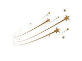 istock The falling stars are a simple drawing. Vector 1014924774