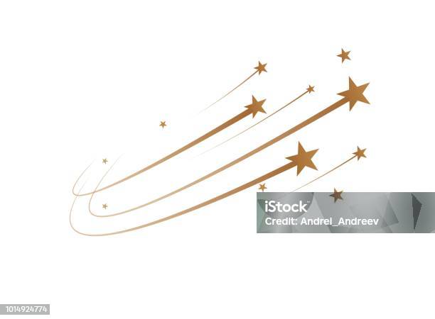 The Falling Stars Are A Simple Drawing Vector Stock Illustration - Download Image Now - Star Shape, Meteor, Vector