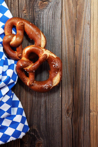 istock German pretzels with salt close-up on the table 1014925092