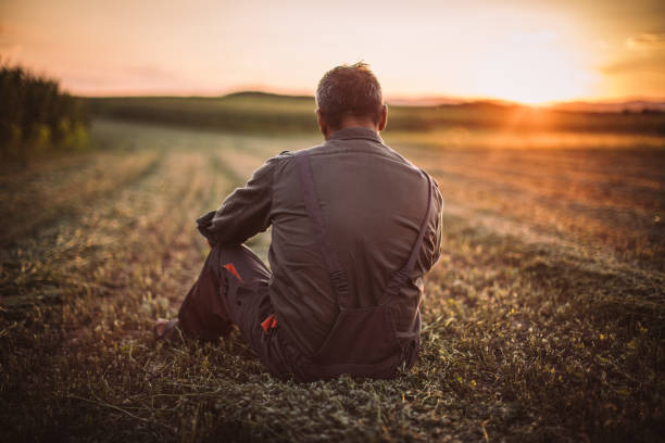 istock Farmer in field . Freedom 1014933710