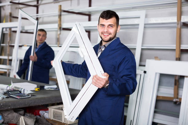 istock Workmen are inspecting PVC manufacturing output 1014947212